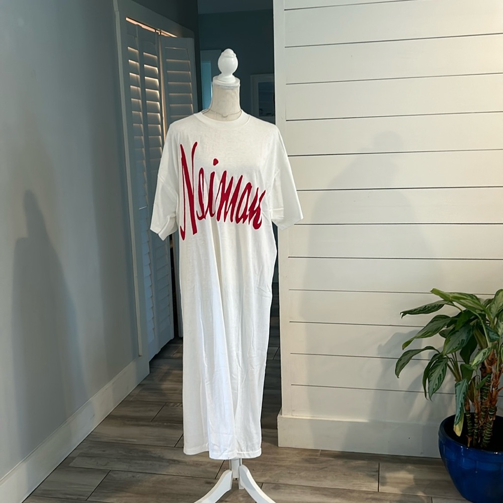 Vintage Neiman Marcus extra long shirt White, RARE